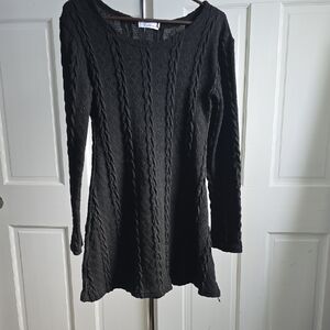Black Cable Knit Dress